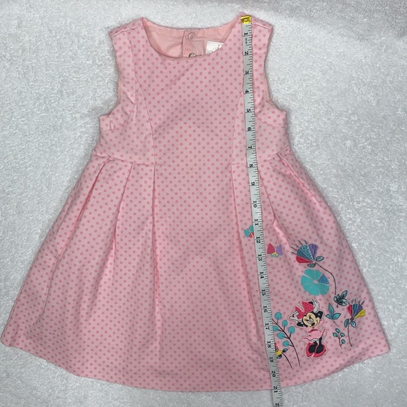 Disney store pink polka dot key hole Minnie Mouse dress size 3 - Picture 4 of 9